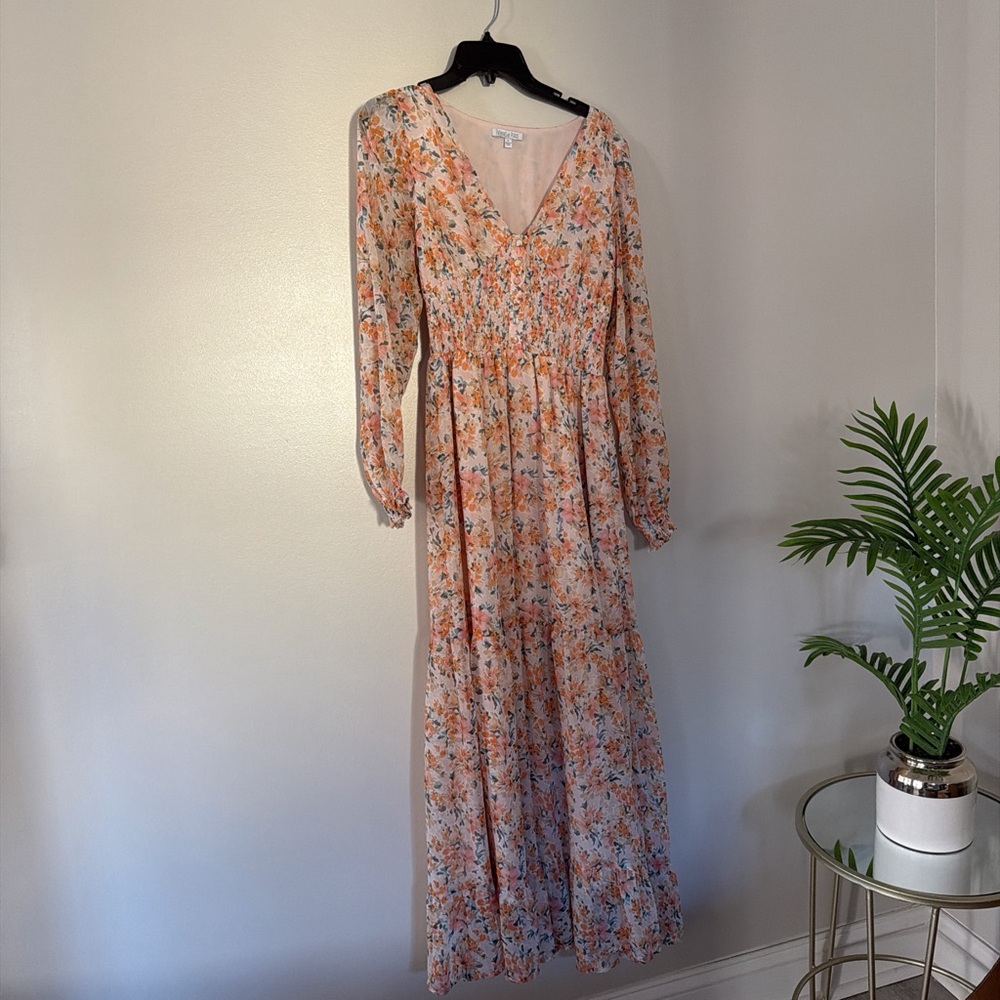 Patrons of Peace Pink Floral Long Sleeve Dress